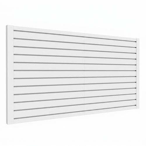 PVC Garage SlatWall 4 x 8 ft White